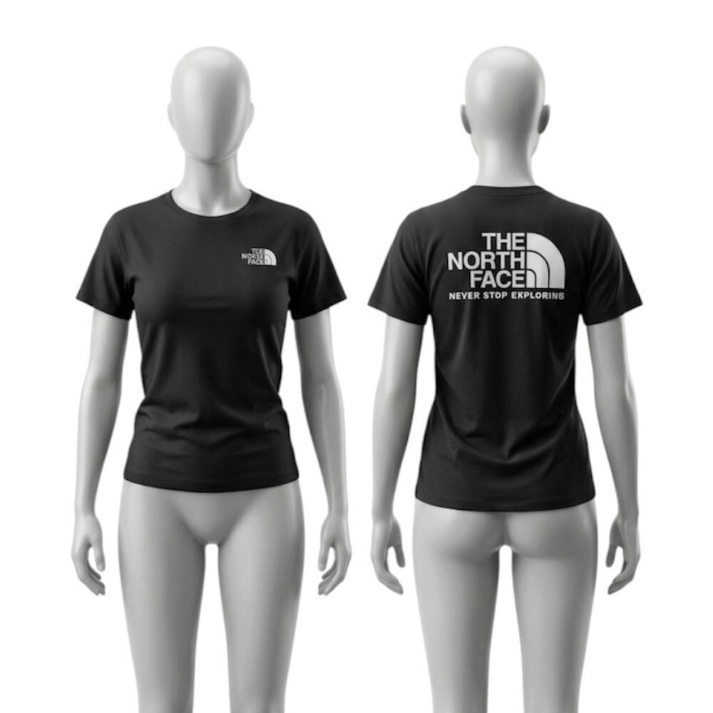 The North Face Black Women’s XL T-Shirt “Never Stop Exploring” Graphic Tee